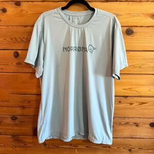 Norrøna Tech T-Shirt Men’s XL Blue Quick Dry Hiking Outdoor